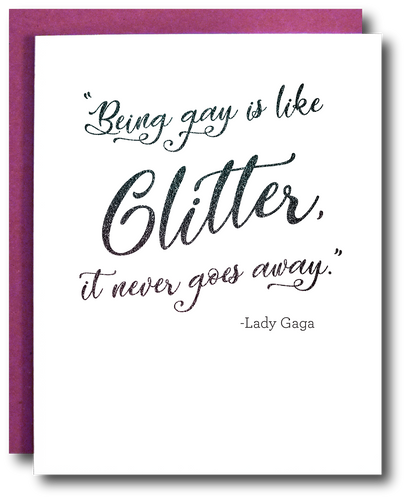 Glitter Gay Lady Gaga Card