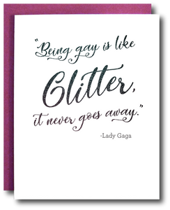 Glitter Gay Lady Gaga Card