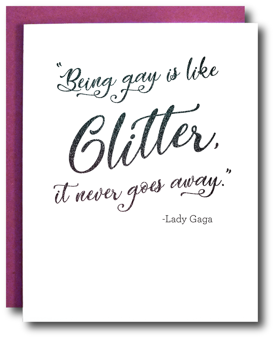 Glitter Gay Lady Gaga Card