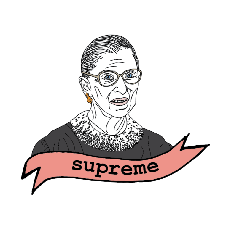 Ruth Bader Ginsburg 'Supreme' Sticker