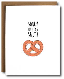 Salty Pretzel I'm Sorry Card