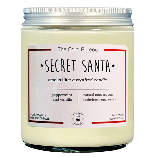 Secret Santa Christmas Candle