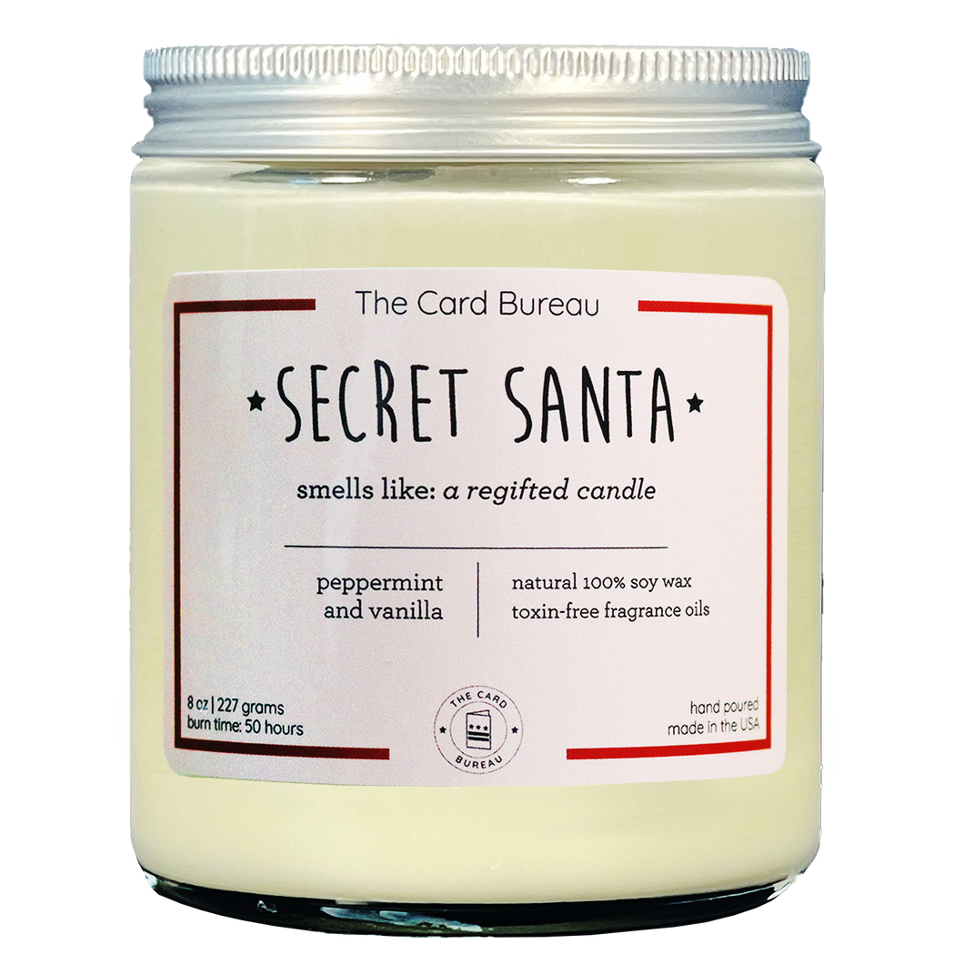 Secret Santa Christmas Candle