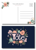 Abortion Rights Floral Vote Postcard