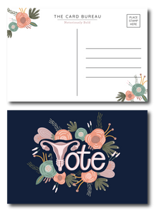 Abortion Rights Floral Vote Postcard