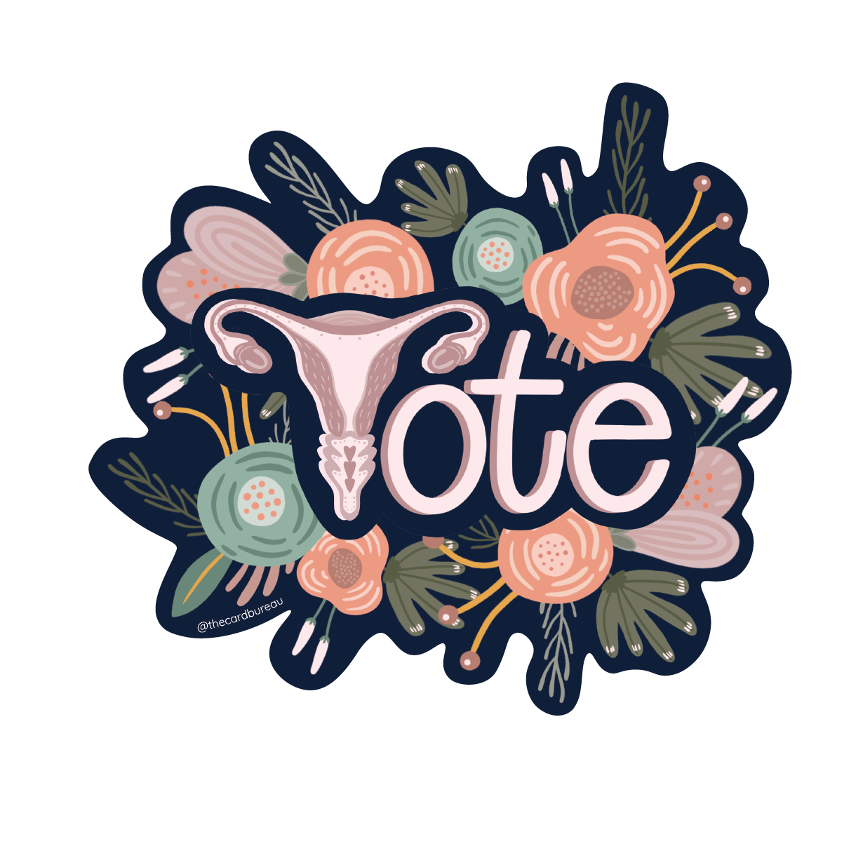 Abortion Rights Floral Vote Sticker