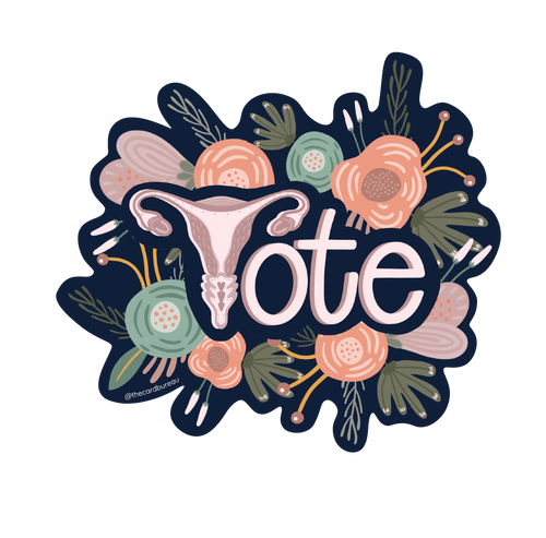 Abortion Rights Floral Vote Sticker