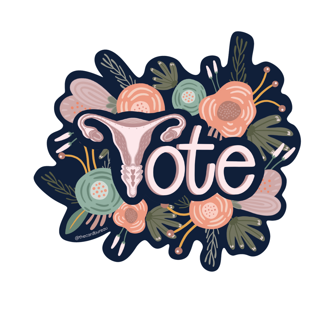 Abortion Rights Floral Vote Sticker