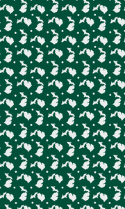 Green & White Michigan Gift Wrap