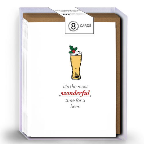 BOXED SET - Wonderful Time for a Beer Christmas Cards