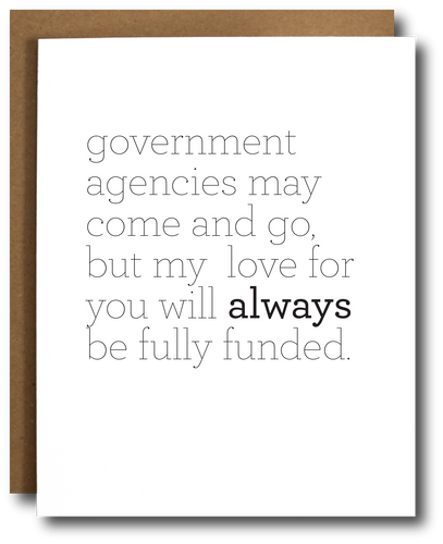 Government Agency Love Card