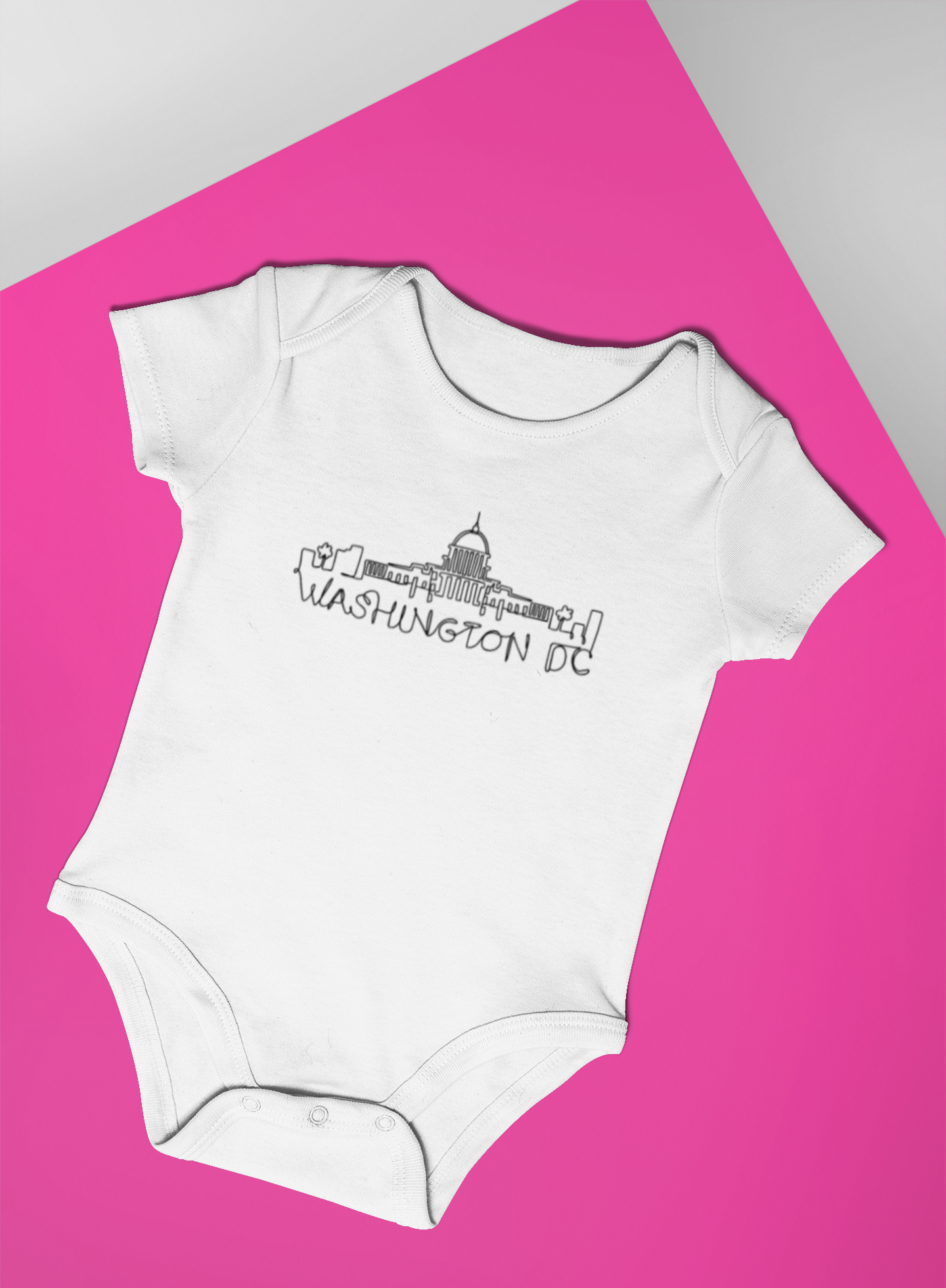 DC Skyline Baby Onesie – The Card Bureau - Main Image