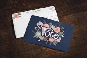 Abortion Rights Floral Vote Postcard