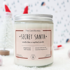 Secret Santa Christmas Candle