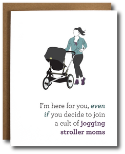 Stroller Runner Mom Baby Card