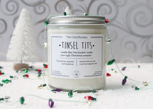 Tinsel Tits Christmas Candle