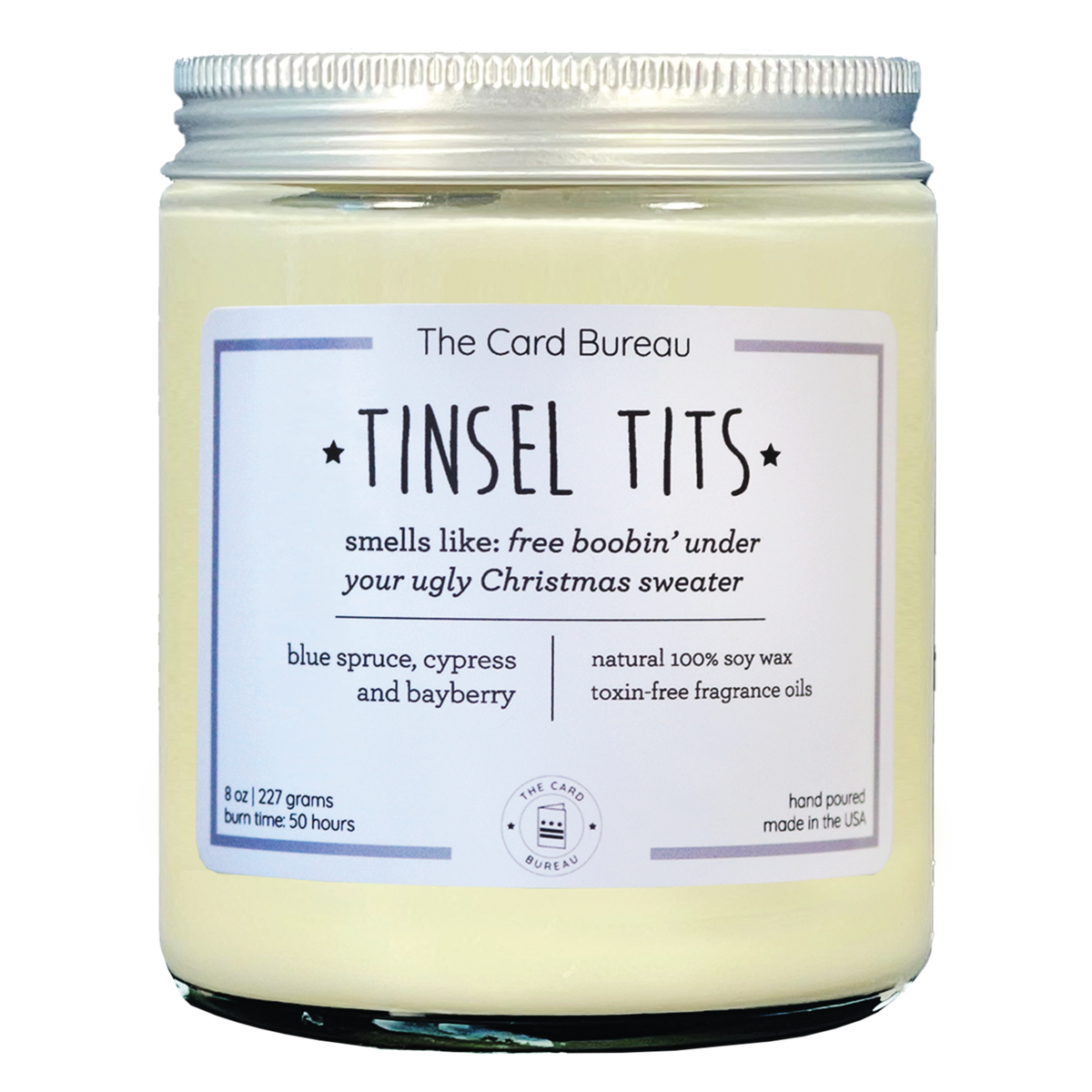 Tinsel Tits Christmas Candle