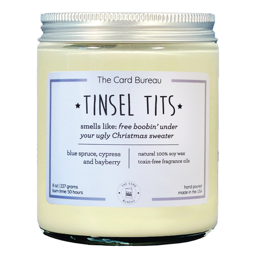 Tinsel Tits Christmas Candle
