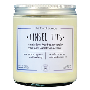 Tinsel Tits Christmas Candle