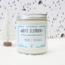 White Elephant Christmas Candle