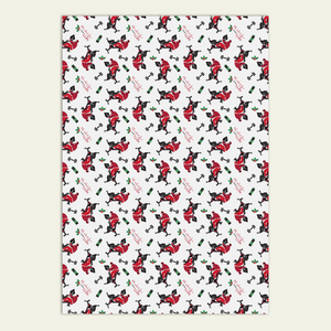 Cycling Santa Christmas Gift Wrap