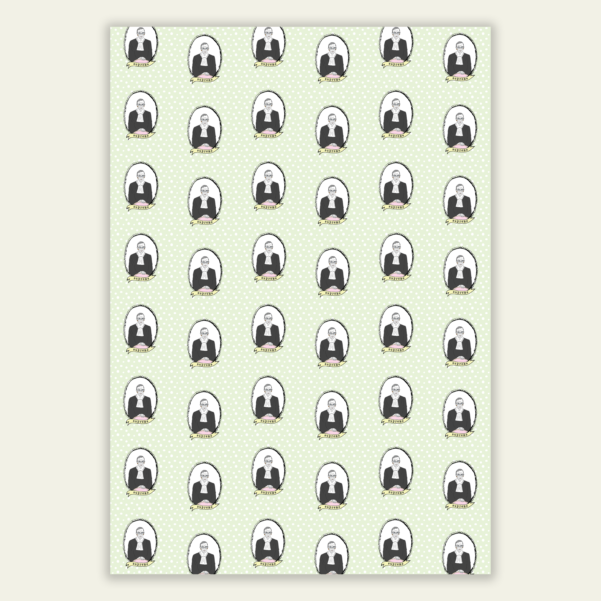 Ruth Bader Ginsberg, RBG wrapping paper made in Washington DC